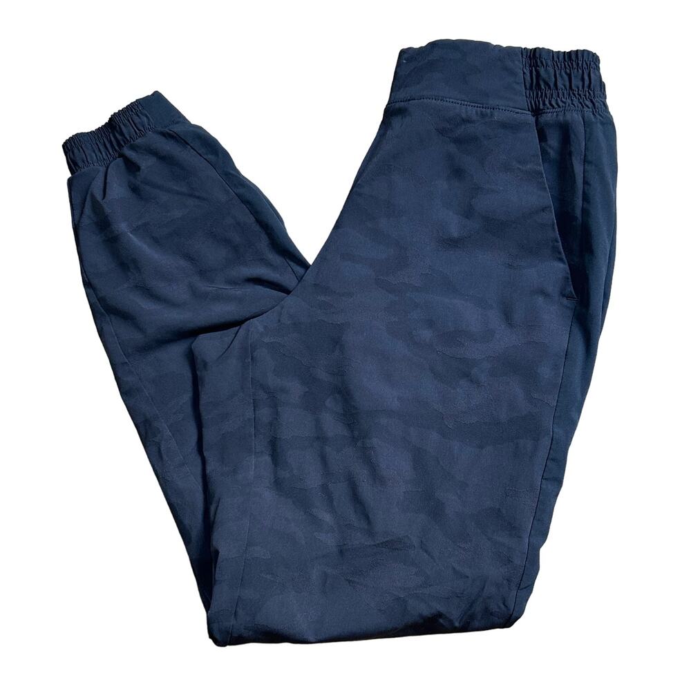 Athleta Brooklyn Textured Lined Joggers Women's 6 Black Camouflage Athleisure